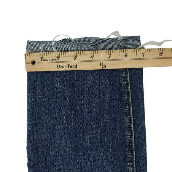 Silver Jeans Beau Denim Distressed Ripped Womens 31x28 Mid Rise Cuffed Hem - Picture 6 of 15